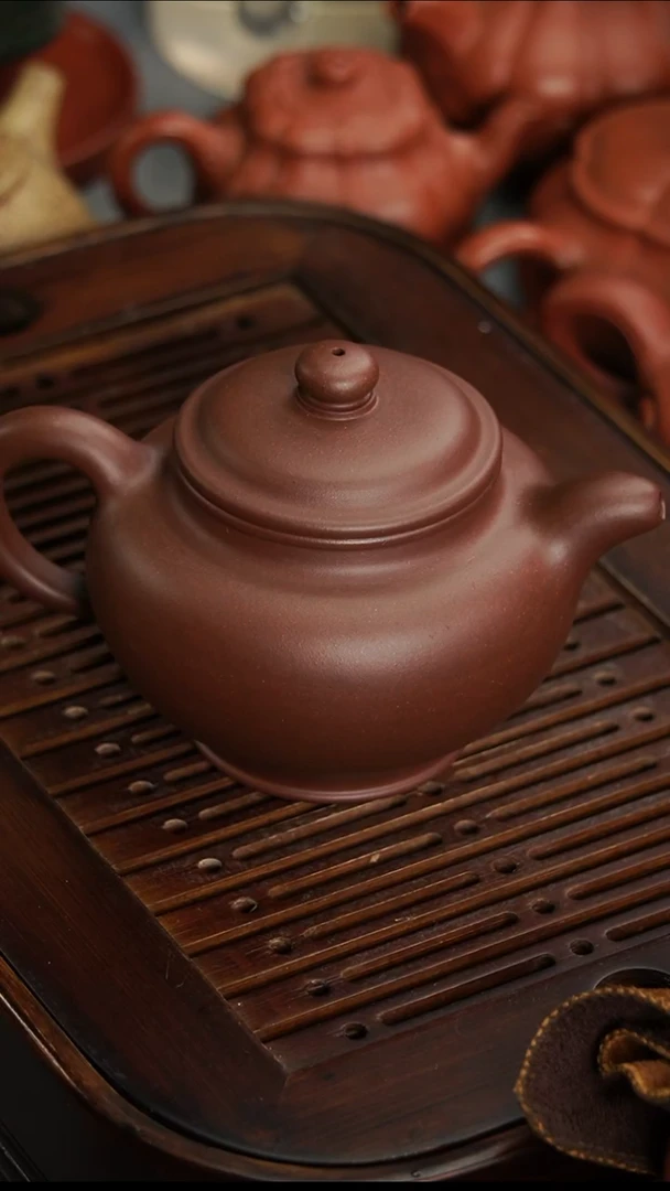 茶壶紫砂清**月宜兴紫砂紫泥掇只300毫升