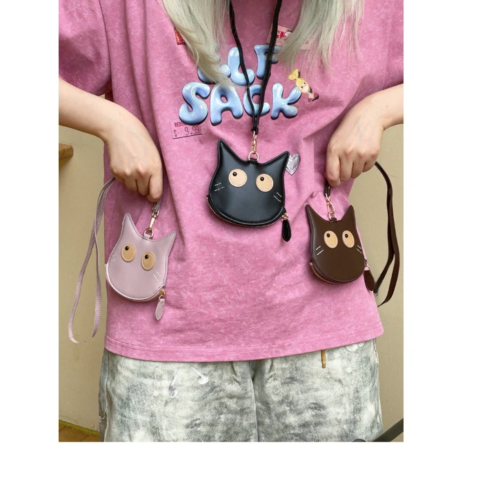 2025新款高颜值女式挂脖零钱包猫咪mini小包零钱包25248271