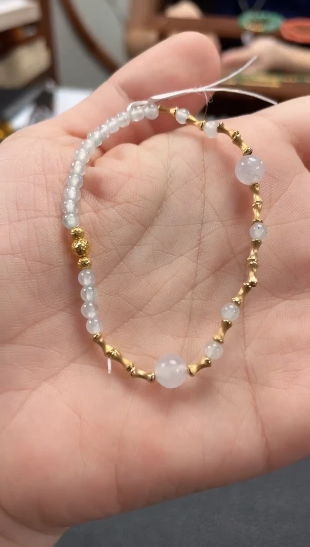 【闪购商品】翡翠套链18K金镶嵌一个  JK201