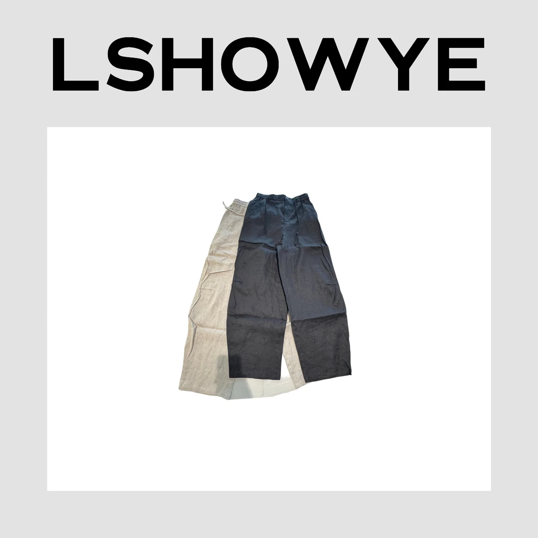 LSHOWYE｜抽绳净版弯刀麻裤  16580