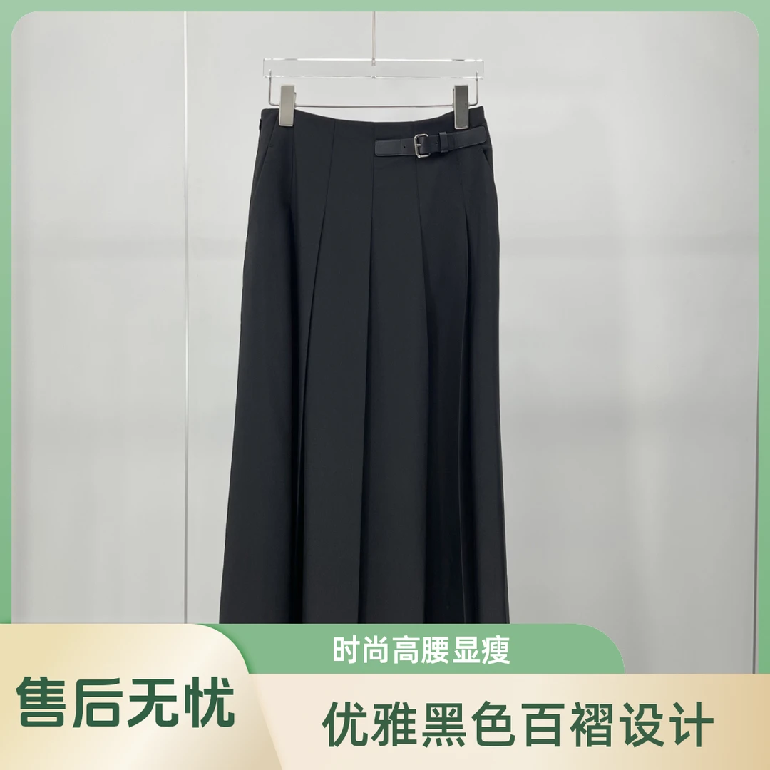 HS新款夏装新款韩版百搭半身长裙显瘦气质时尚高腰简约不规则4089