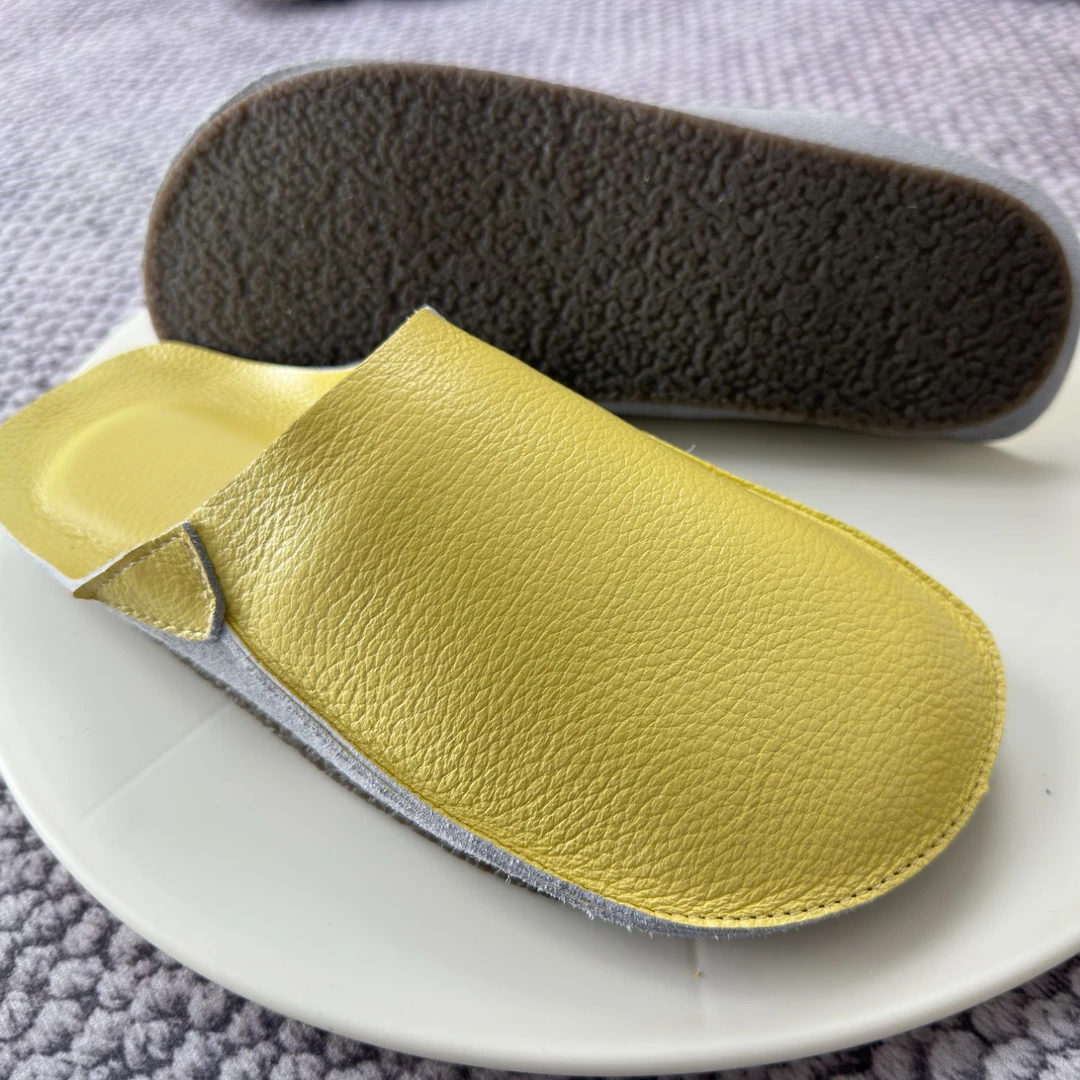 【鞋大湿】02真牛皮荔枝纹正面男款居家时尚百搭舒适高端平软底