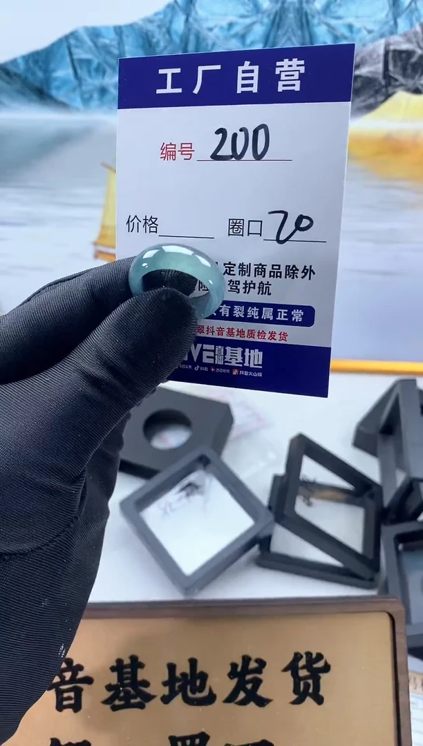 未镶嵌戒圈翡翠200