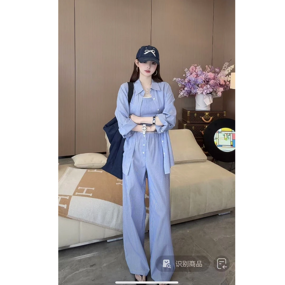 冰冰【韩女穿搭】夏季时尚气质百搭洋气减龄休闲三件套BBX5SJT1722