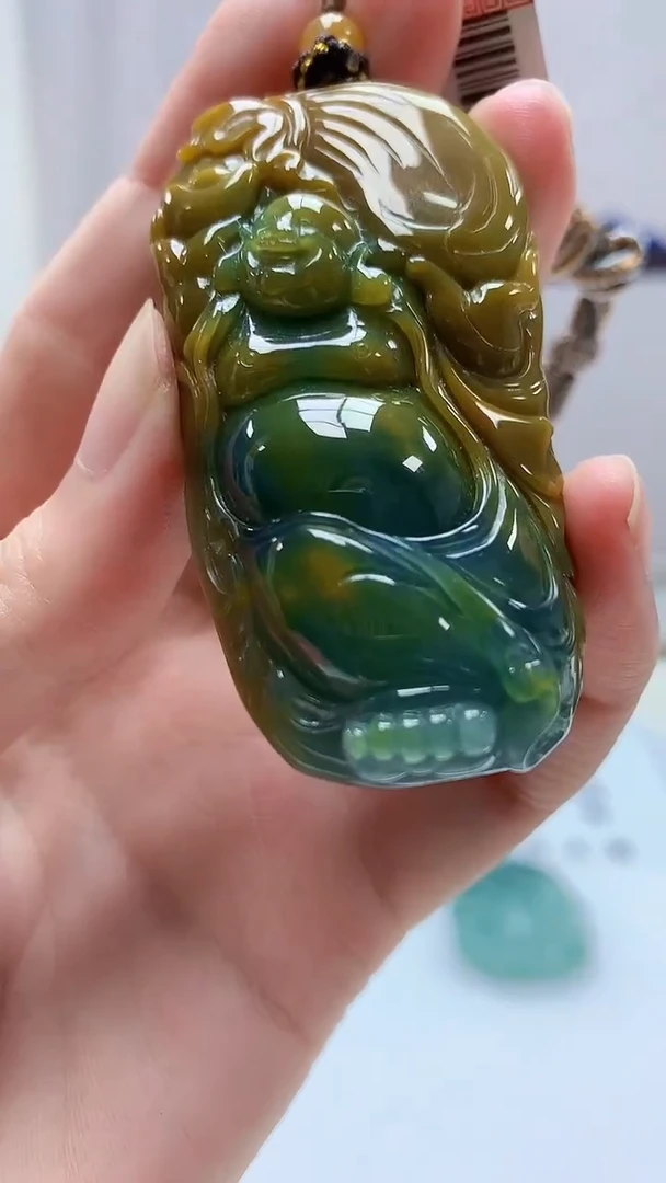 定制翡翠未镶嵌4852zm-毛货挂件63