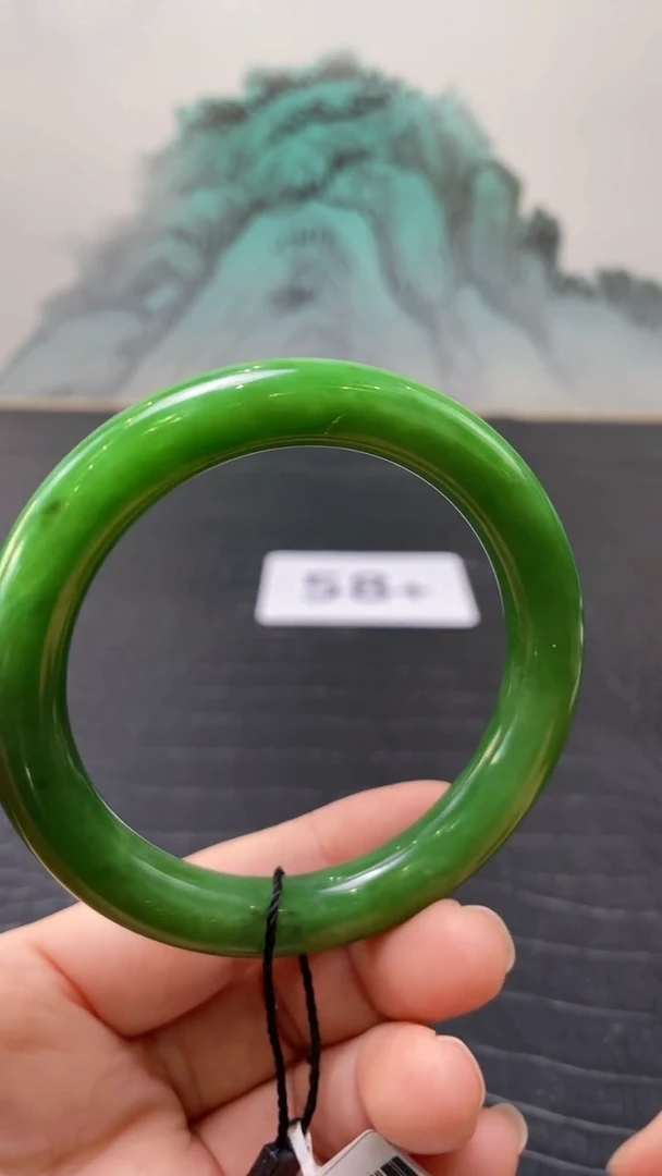未镶嵌手镯和田玉（碧玉）秋*58+