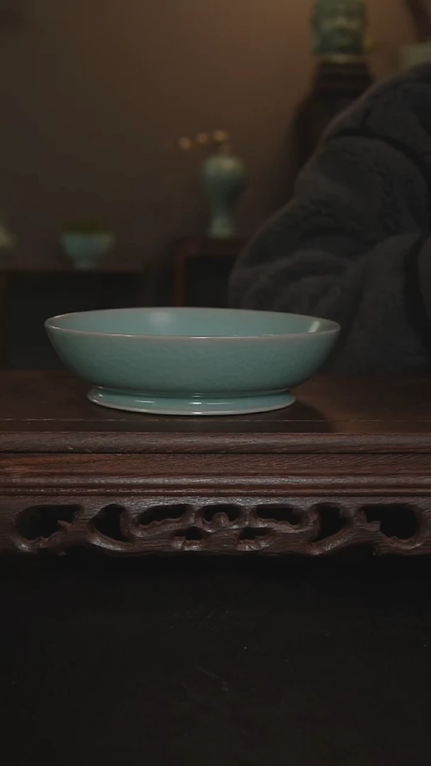 摆件瓷仿古手工圆洗