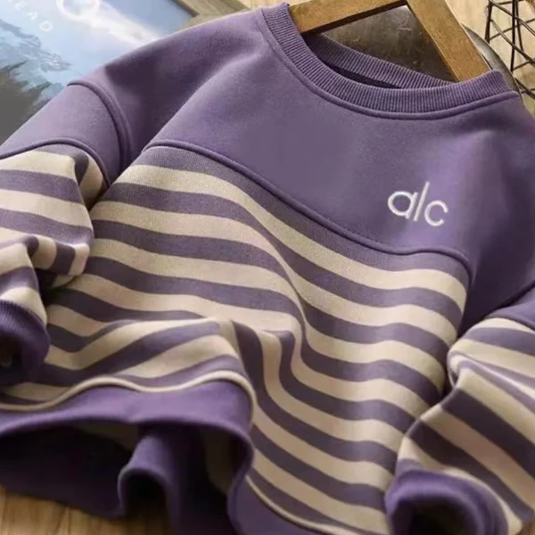 重工刺绣～儿童秋新款条纹卫衣中大童时尚韩版长袖上衣