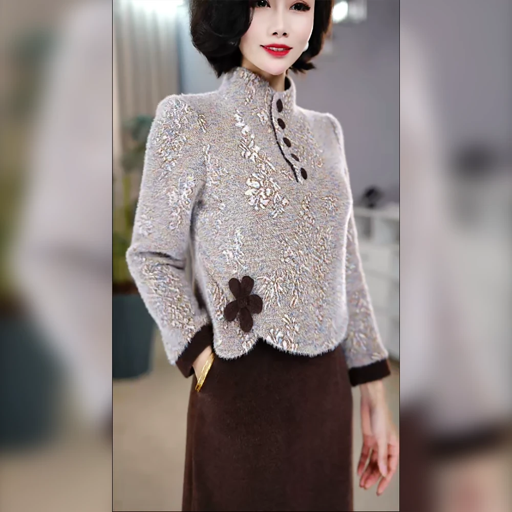 【雪狐绒】2025年冬季新款加绒加厚中长款拼接显瘦气质保暖连衣裙