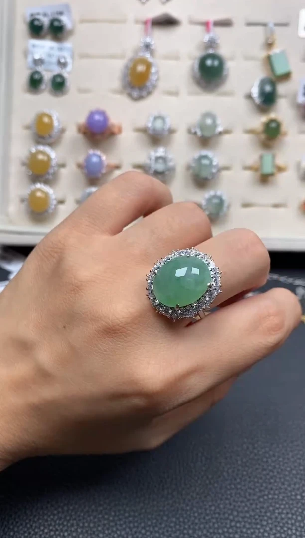 【闪购商品】翡翠戒指银S925镶嵌111111111