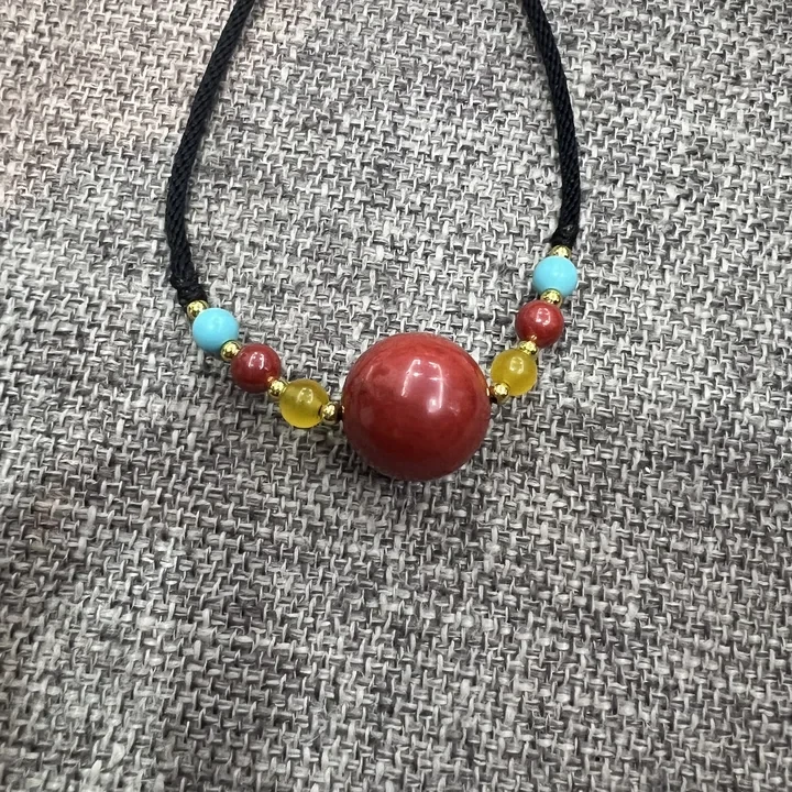 南红玛瑙南红单珠锁骨链-593602