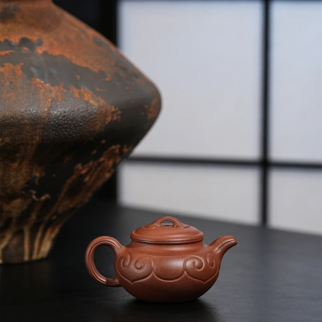 【顶蜀】专注原矿仿古如意精挑底槽清丨180cc紫砂壶高端宜兴紫砂壶