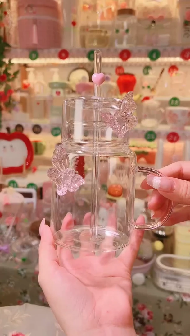 摆件品质好发货快放心拍！手柄吸管杯
