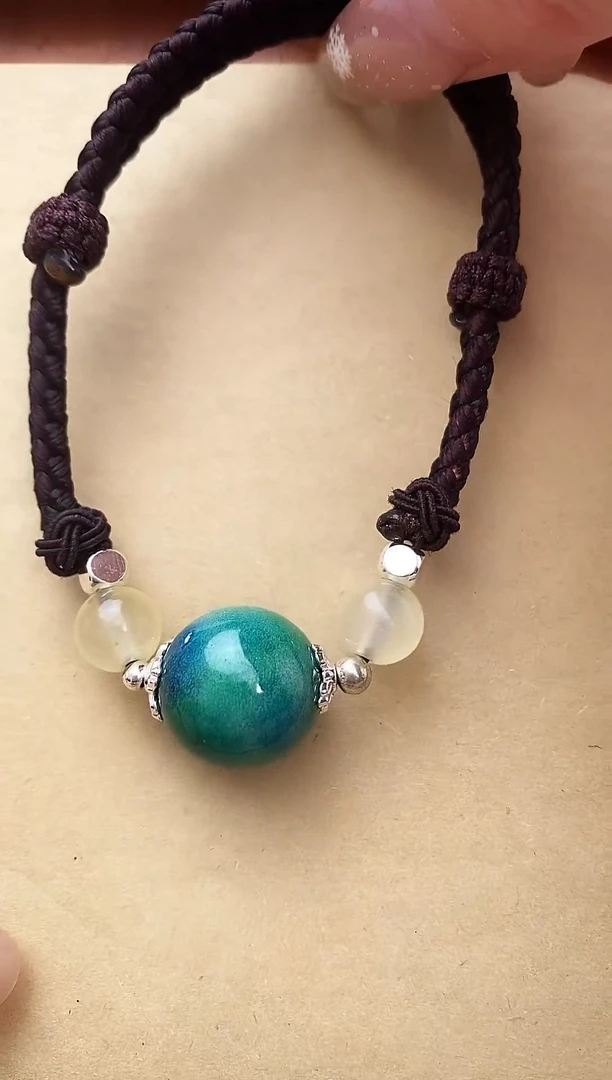 大漆1.5单珠手串 非遗大漆珠