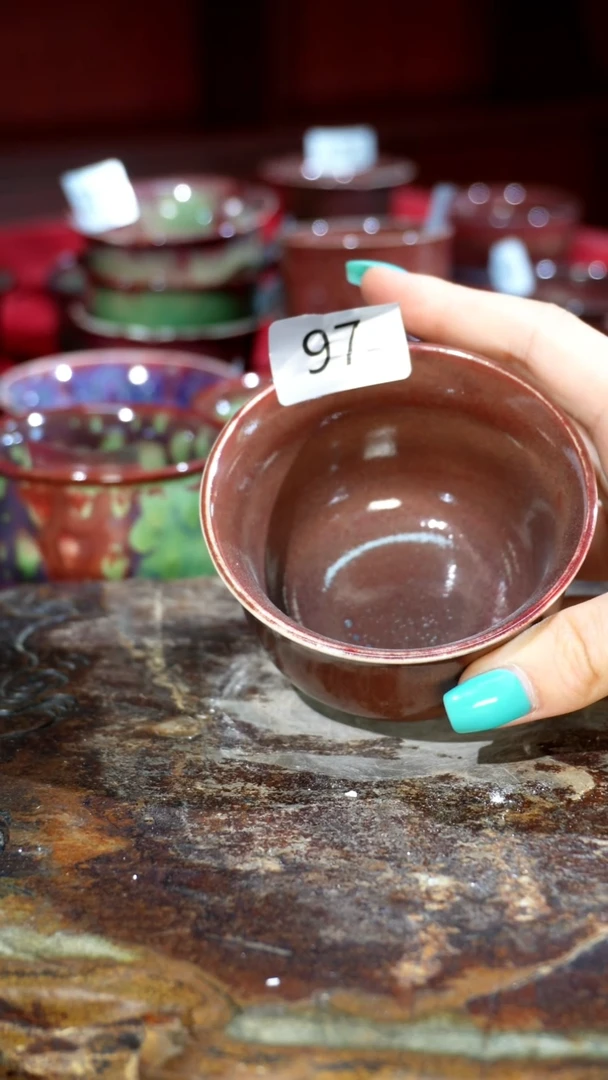 摆件精品窑变钧瓷茶器