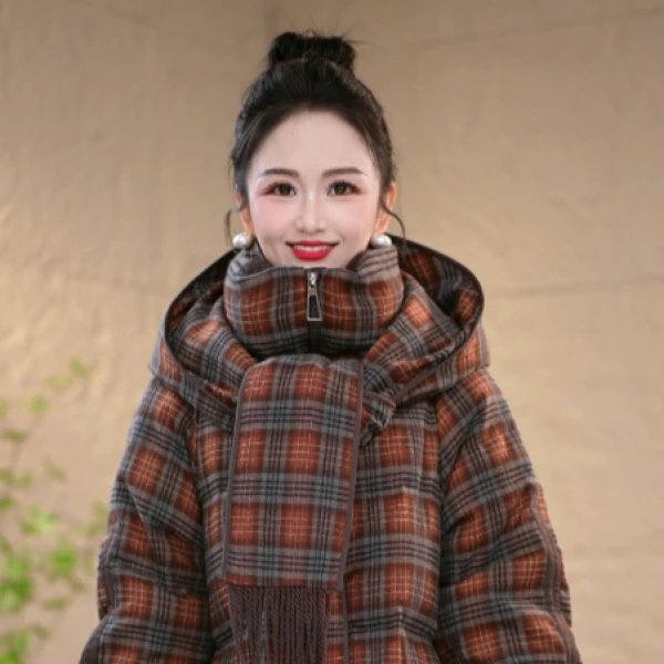 2025年冬季新款减龄大气高级洋气宽松时尚中长款羽绒服M-XL