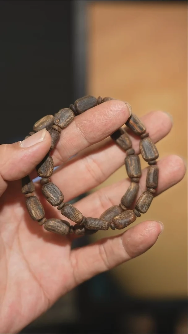 手串沉香海南绿奇楠沉水树心油随型单圈7克手串 多样性发一