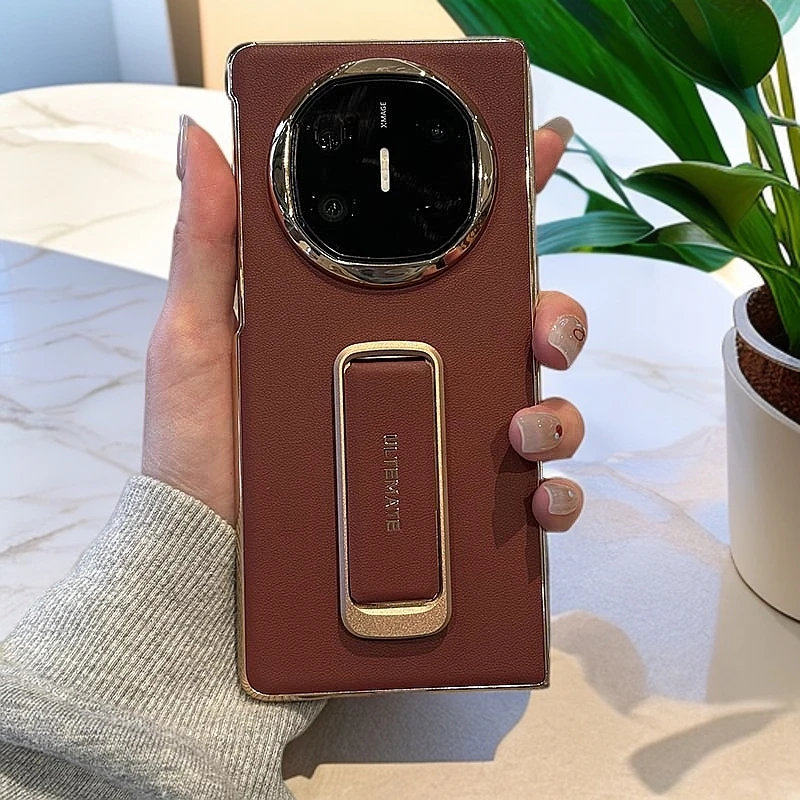 腕带旋转支架适用华为MateX6手机壳新款素皮轻奢防摔单后壳X5典藏