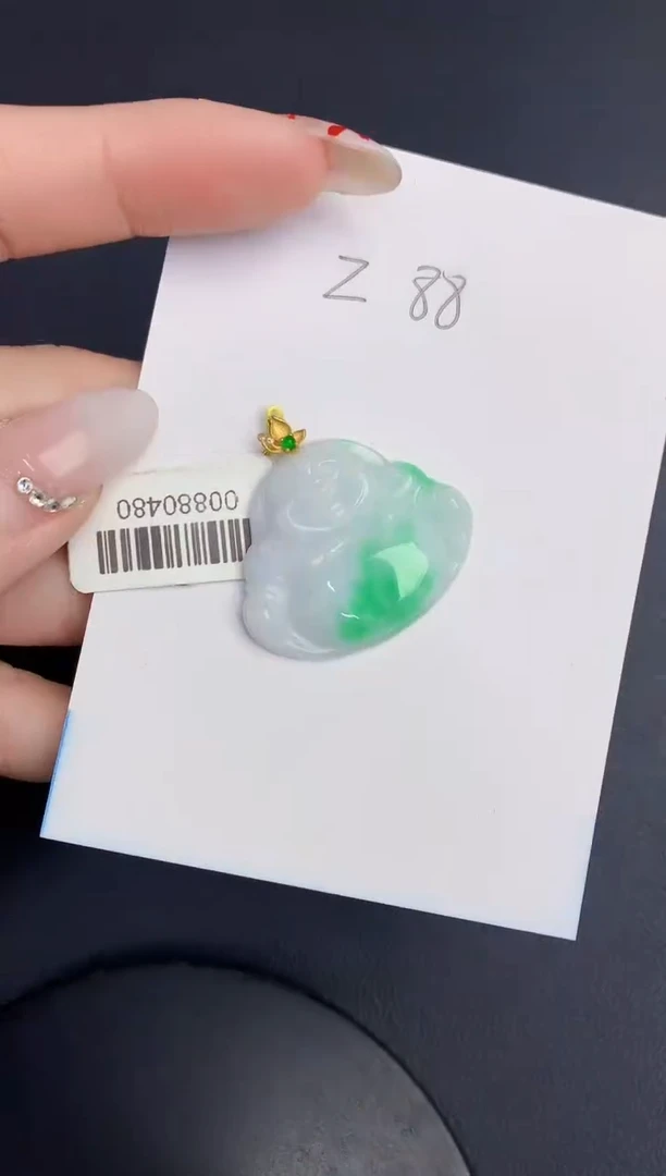 【闪购商品】翡翠颈饰18K金镶嵌0000000000