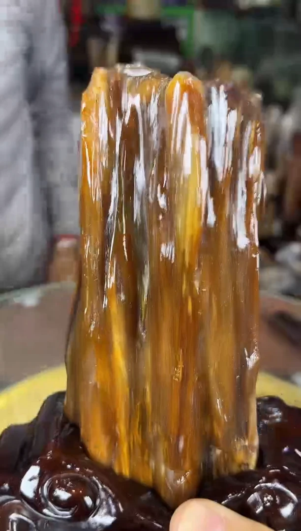 缅甸天然树化玉摆件