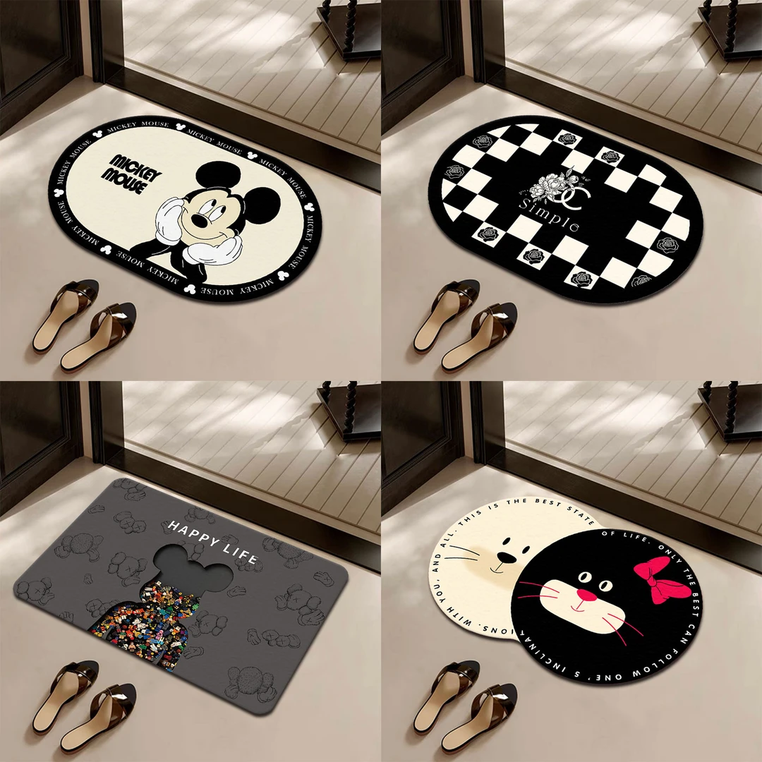 【两只羊】现代风百搭可擦吸水防滑浴室地垫硅藻泥防滑垫洗手间脚垫