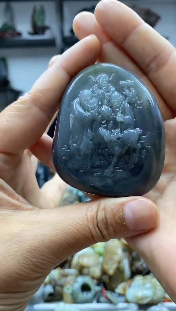 和田玉未镶嵌把件1