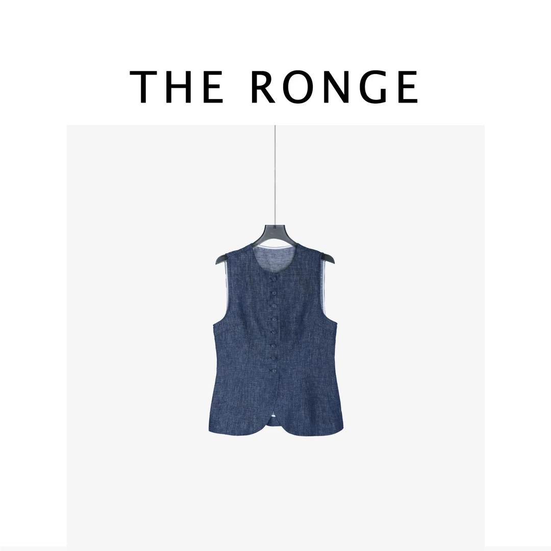 THE RONGE | 100%丹宁亚麻设计感马甲RE240541