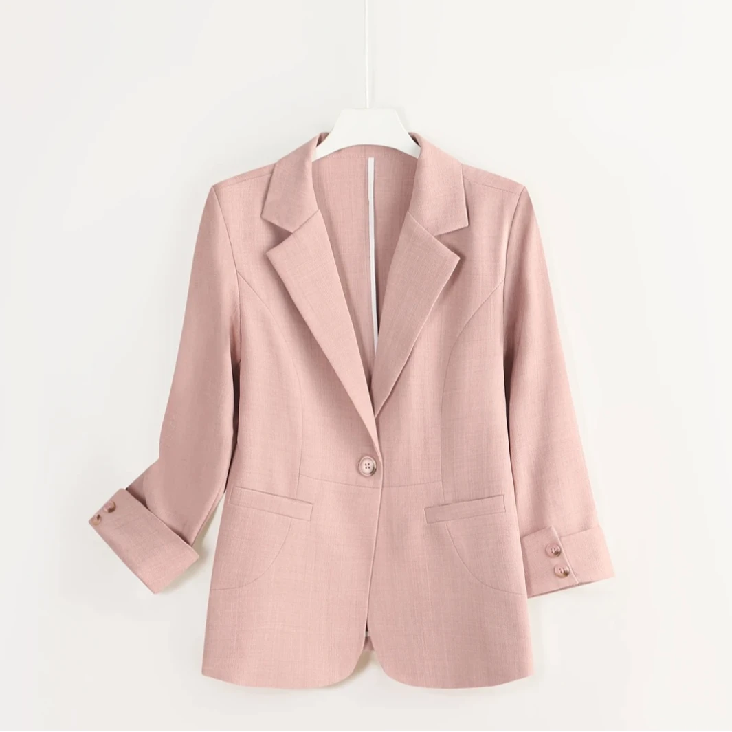 2025春夏季新款设计感高级时尚气质西装女显瘦遮肉休闲女小西服