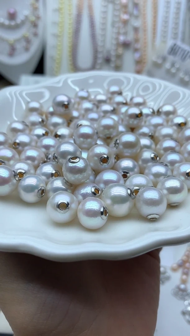 淡水珍珠银S925镶嵌吊坠(不含链)多样性发其一非无暇