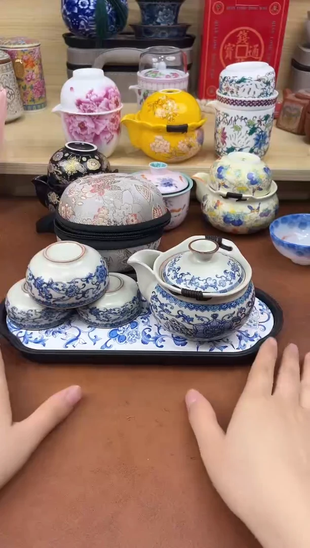 陶陶瓷茶具摆件旅行套组