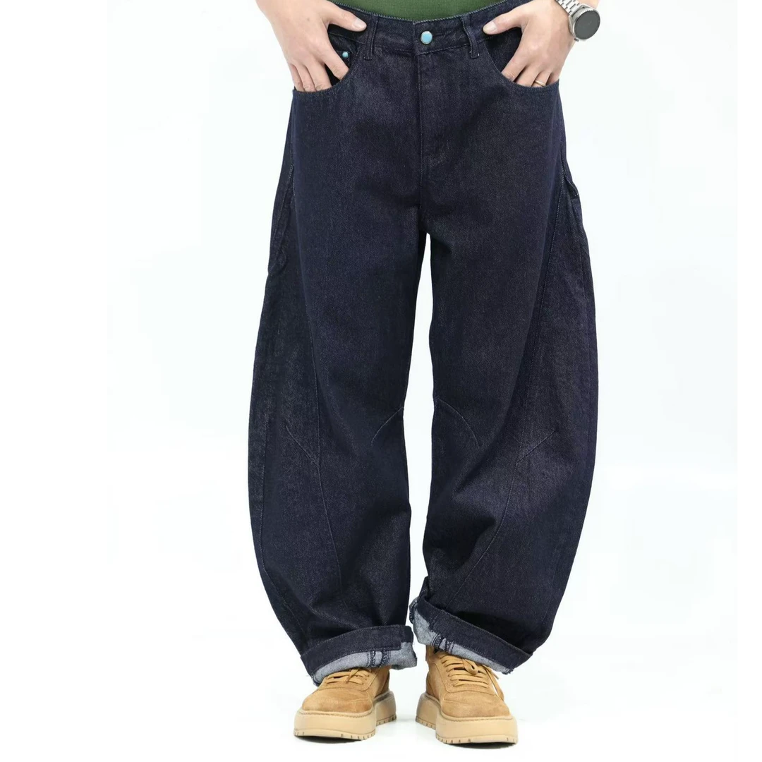 Vicwm 2025春季新品做旧复古牛仔裤男女同款时尚潮流百搭牛仔长裤
