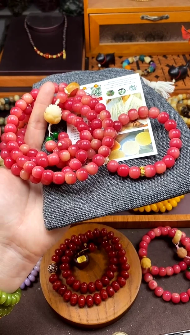 【闪购商品】白玉菩提手串粉菩提108多圈 跑环款+单圈