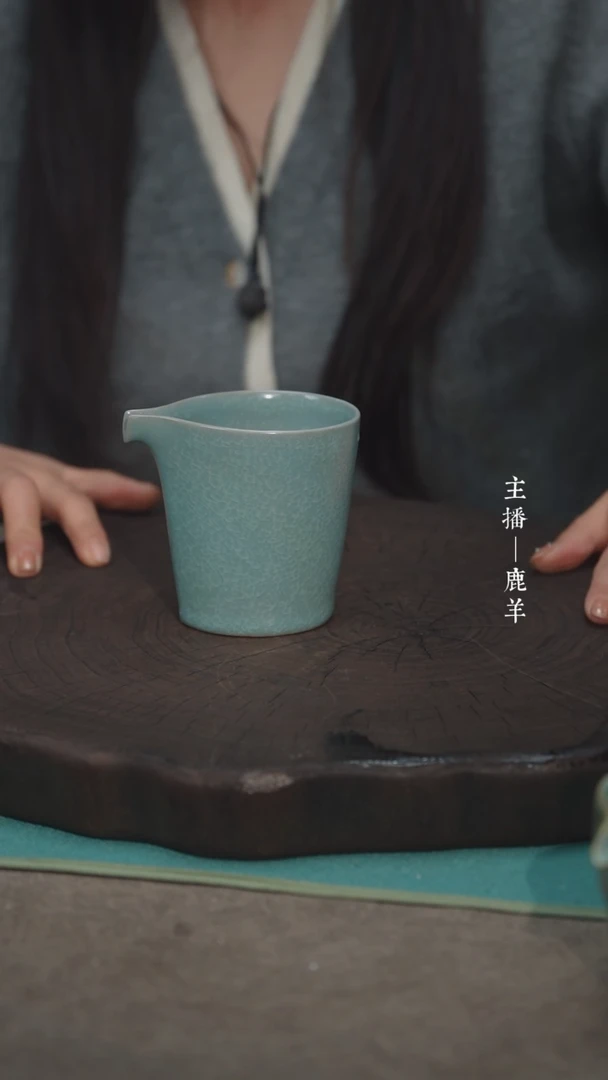 【闪购商品】冰花鱼鳞片公道杯-侯全力手签-羊