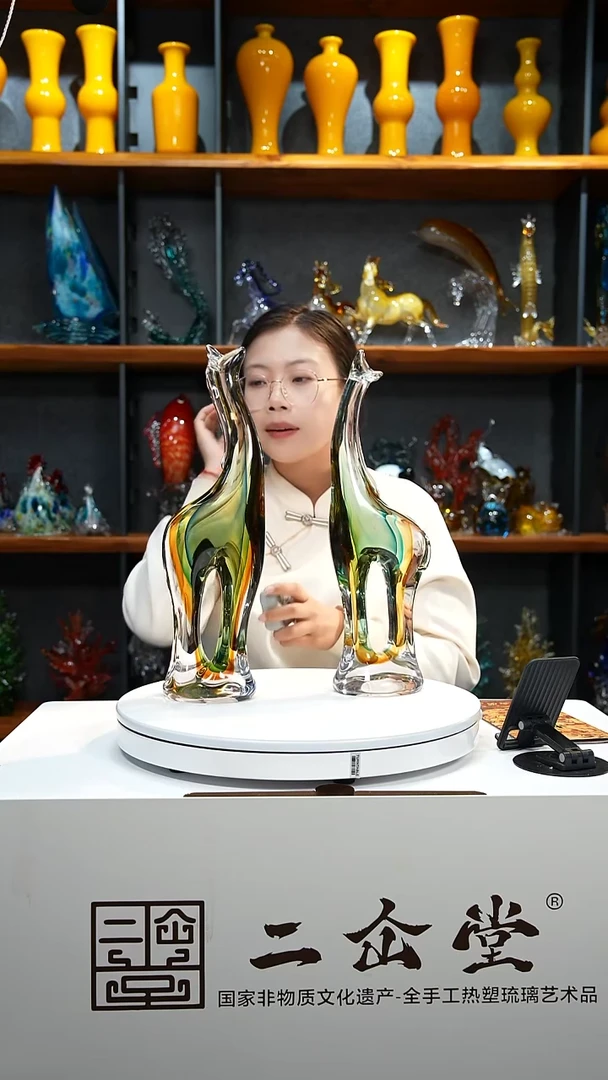手工艺品琉璃长颈鹿