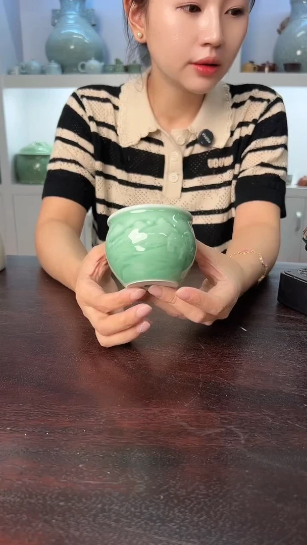 龙泉云间青瓷小米茶器