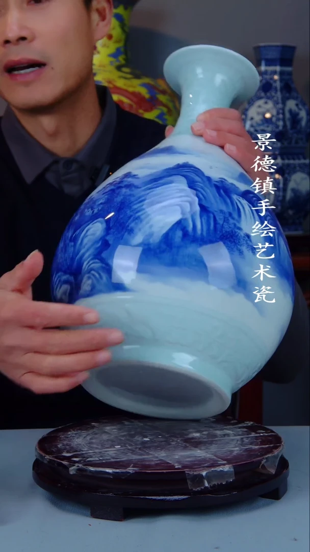 摆件陶瓷景德镇手工手绘陶瓷摆件75