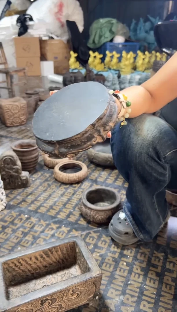 陶土【火山泥】金箍坛底座