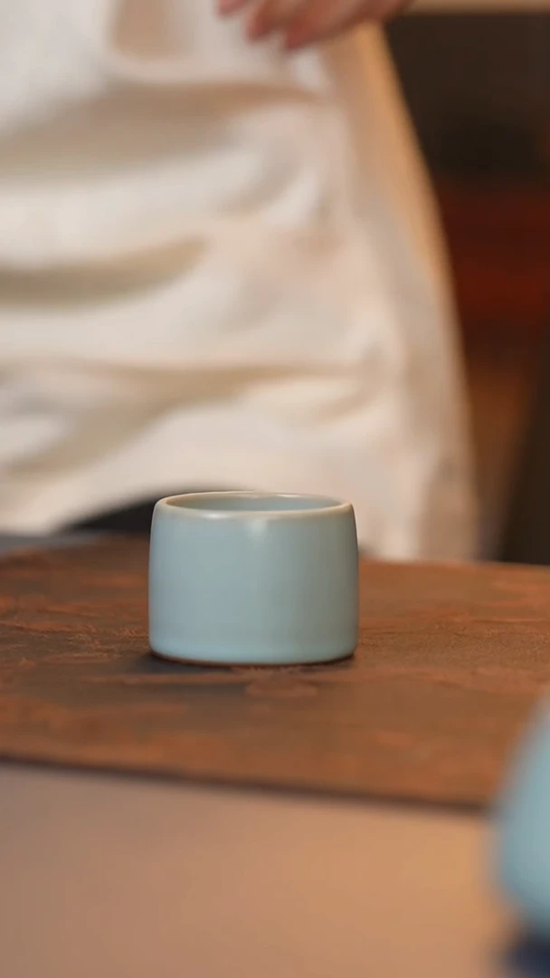 柴窑扳指杯柴窑扳指杯