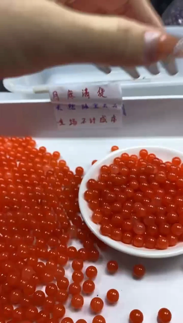 手饰南红玛瑙未镶嵌W639南红冰柿子红8mm*30颗