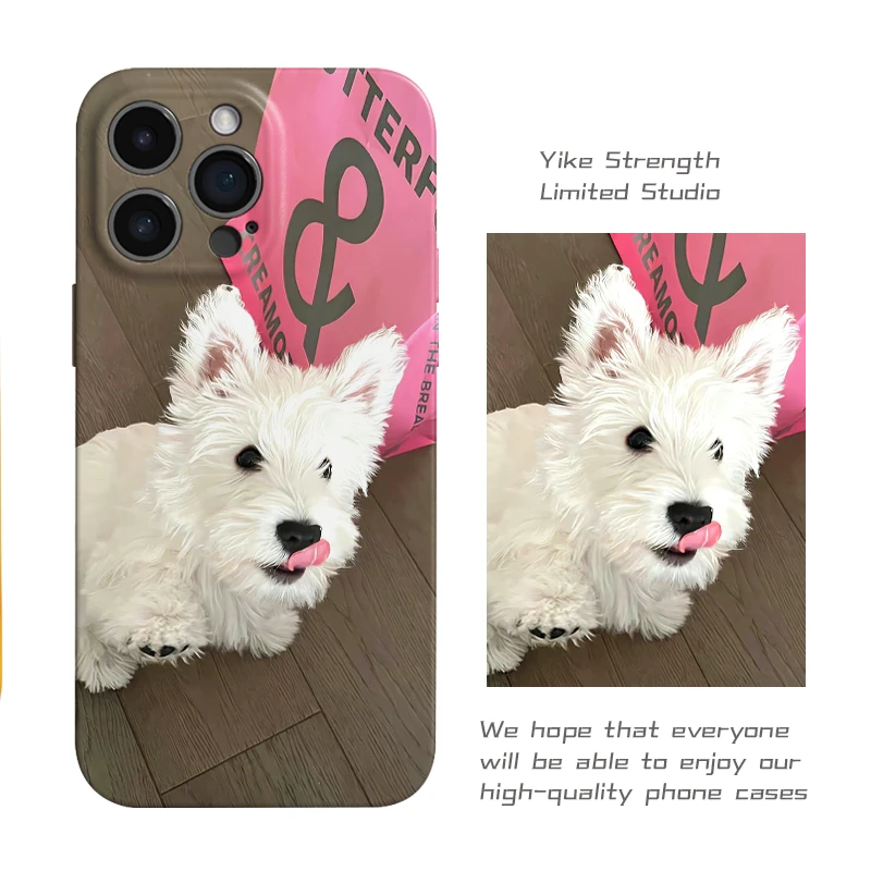 帅气狗菲林软壳进口光面适用iphone苹果13rpomax/14/16pro