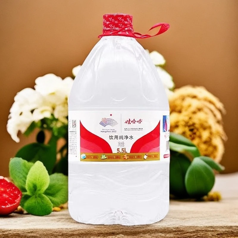 送货上门娃哈哈饮用纯净矿泉水5.5L*4大桶整箱选择张良喝上几口水安抚残血逃生后的惊惶舒心蔓延全身拿下五杀