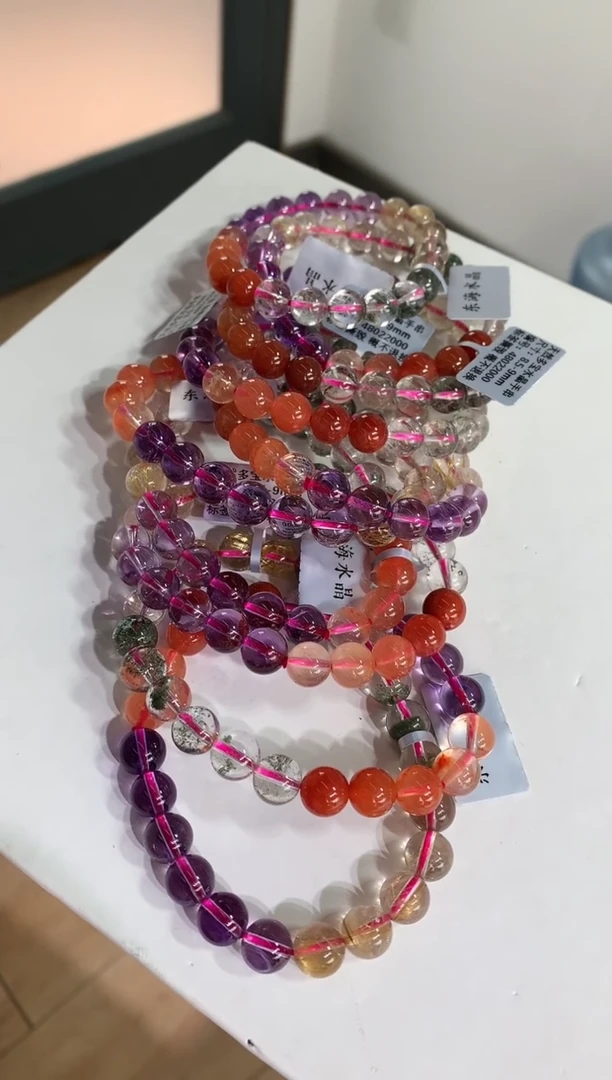 【闪购商品】水晶手链未镶嵌8.5-9mm多宝手链多样性发其一