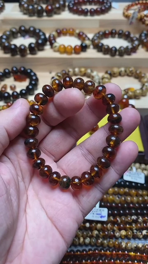 未镶嵌琥珀手链抚顺琥珀9+