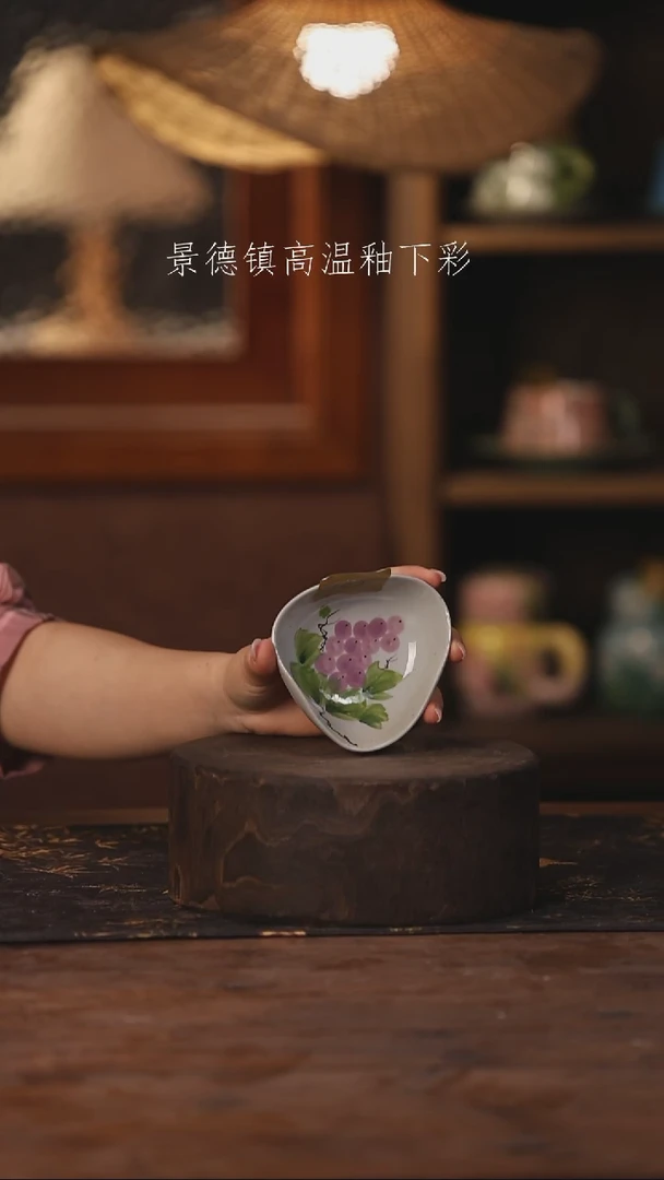 陶瓷景德镇高温釉下手绘陶瓷103