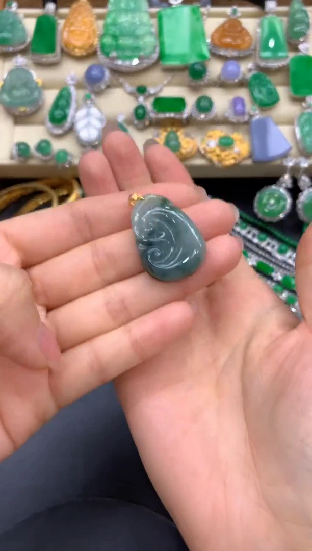 【闪购商品】翡翠颈饰18K金镶嵌38-中国好珍宝