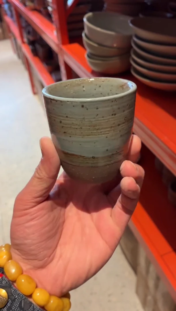 瓷片蓝麻点水杯（福利款）