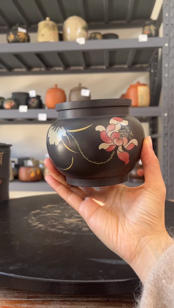 建水紫陶精品茶罐微瑕款