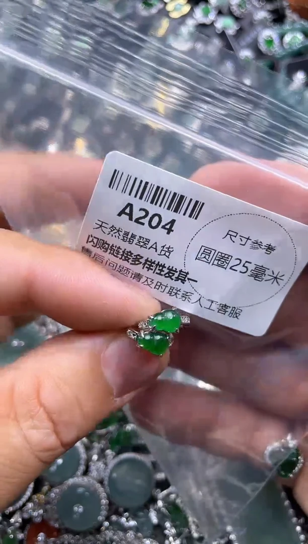 【闪购商品】翡翠颈饰未镶嵌A204耳扣