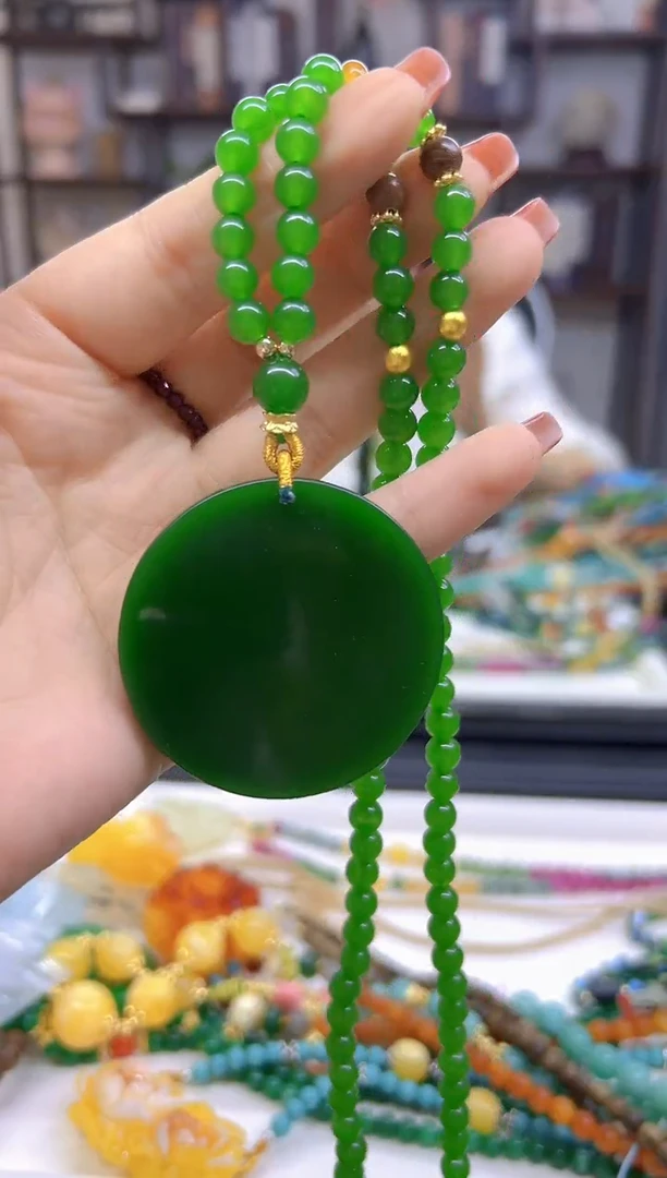 【闪购商品】和田玉（碧玉）毛衣链未镶嵌M658