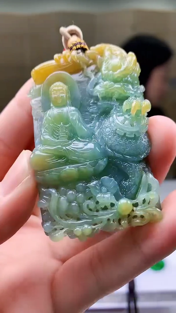 【闪购商品】定制翡翠未镶嵌4852bb-毛货挂件63